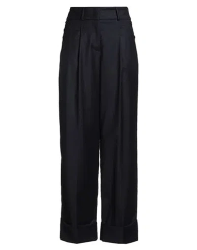 Peserico Easy Woman Pants Midnight Blue Size 10 Virgin Wool, Elastane