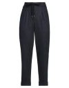 Peserico Easy Woman Pants Midnight Blue Size 6 Polyamide, Virgin Wool, Elastane In Blue