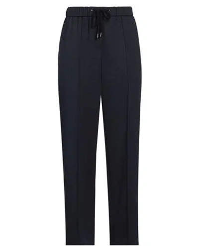 Peserico Easy Peserico Woman Pants Midnight Blue Size 2 Polyester, Cotton, Merino Wool, Cashmere In Blue