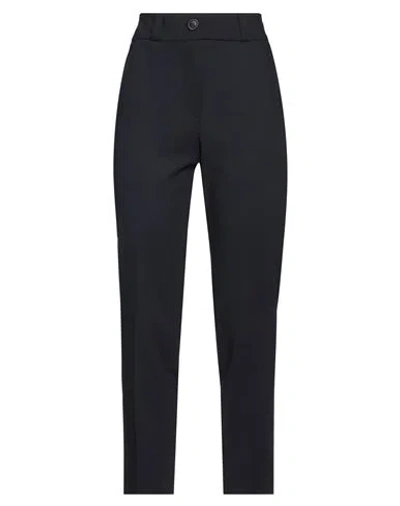 Peserico Easy Woman Pants Midnight Blue Size 4 Polyester, Wool, Elastane