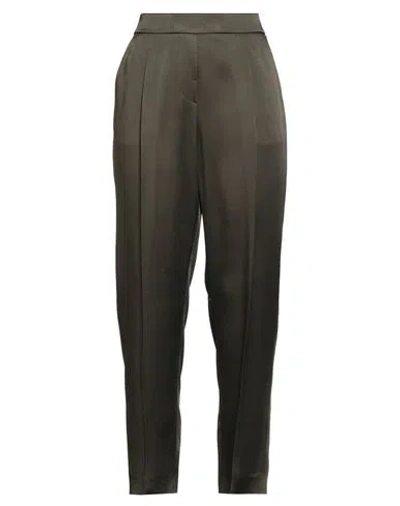 Peserico Easy Woman Pants Military Green Size 6 Acetate, Viscose In Gray