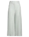 Peserico Easy Woman Pants Military Green Size 6 Linen, Cotton In Green