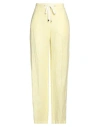 Peserico Easy Woman Pants Pastel Yellow Size 6 Linen, Cotton In Yellow