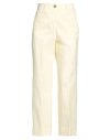 Peserico Easy Woman Pants Pastel Yellow Size 10 Cotton, Lyocell, Elastane