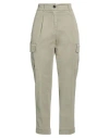 Peserico Easy Woman Pants Sage Green Size 4 Cotton, Tencel, Silk, Elastane In Sage Green
