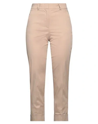 Peserico Easy Woman Pants Sand Size 2 Cotton, Elastane In Beige