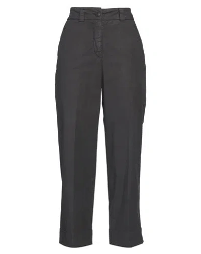 Peserico Easy Woman Pants Charcoal Size 8 Cotton, Lyocell, Elastane In Grey