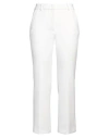 Peserico Easy Woman Pants White Size 12 Polyester, Viscose, Cotton, Elastane