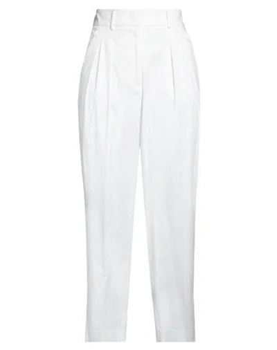 PESERICO PESERICO EASY WOMAN PANTS WHITE SIZE 6 COTTON, ELASTANE