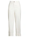 Peserico Easy Woman Pants White Size 6 Cotton, Elastane In White