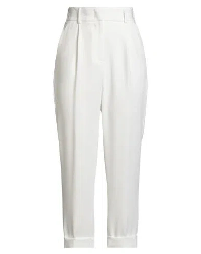 Peserico Easy Woman Pants White Size 6 Polyester