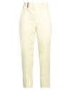 Peserico Easy Woman Pants Yellow Size 14 Cotton, Elastane In Yellow