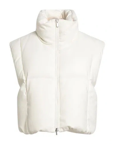 Peserico Easy Woman Puffer Cream Size 6 Nylon, Polyester, Viscose In White