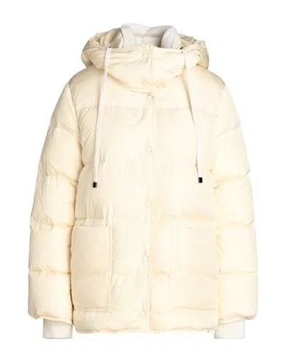 Peserico Easy Woman Puffer Cream Size 6 Polyamide, Merino Wool, Cashmere In White