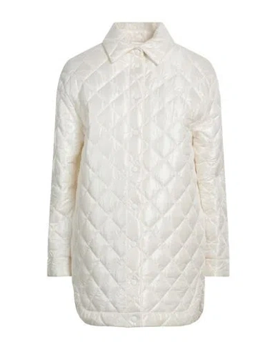 Peserico Easy Woman Puffer Ivory Size 6 Nylon In White