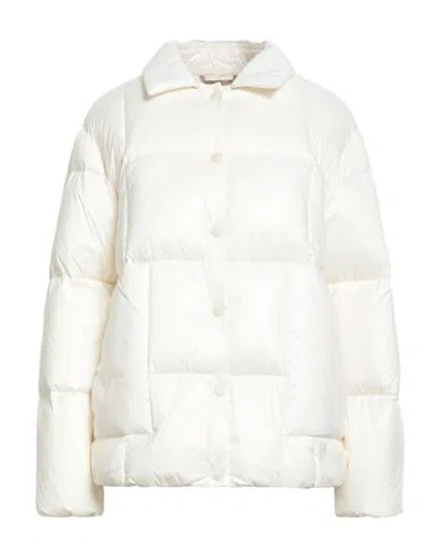 Peserico Easy Woman Puffer White Size 6 Nylon