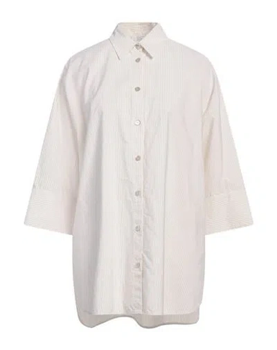 Peserico Easy Woman Shirt Beige Size 6 Cotton