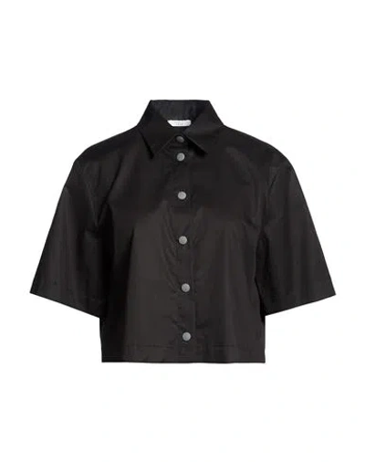 Peserico Easy Woman Shirt Black Size 6 Cotton, Elastane