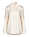 Peserico Easy Woman Shirt Cream Size 8 Viscose, Elastane In White