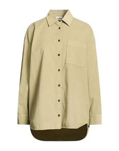 Peserico Easy Woman Shirt Military Green Size 8 Cotton, Elastane