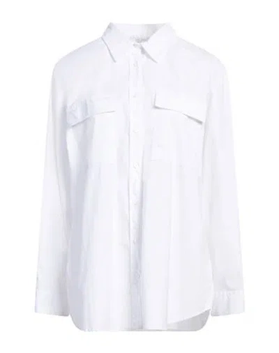 Peserico Easy Woman Shirt White Size 10 Cotton, Polyamide, Elastane