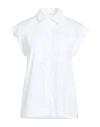 Peserico Easy Woman Shirt White Size 6 Cotton, Elastane In White