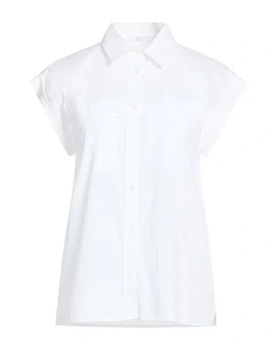 Peserico Easy Woman Shirt White Size 6 Cotton, Elastane