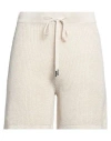 Peserico Easy Woman Shorts & Bermuda Shorts Beige Size 6 Linen, Cotton In Beige