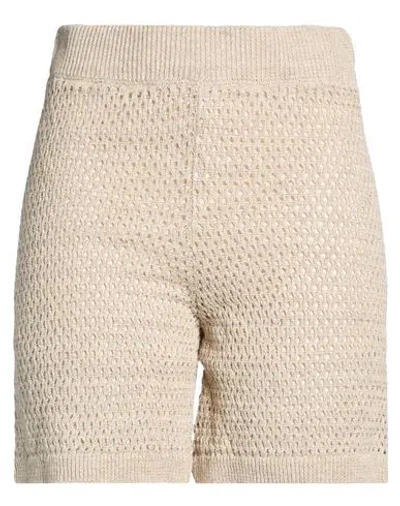 Peserico Easy Woman Shorts & Bermuda Shorts Beige Size 6 Linen, Cotton In Brown