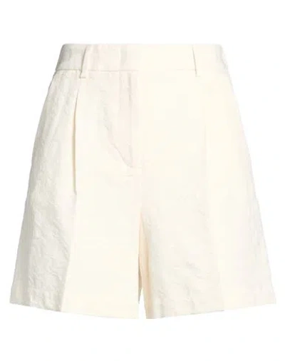 Peserico Easy Woman Shorts & Bermuda Shorts Beige Size 8 Cotton, Viscose, Elastane In Neutral