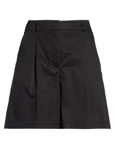 Peserico Easy Woman Shorts & Bermuda Shorts Black Size 4 Cotton, Elastane