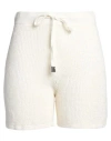 Peserico Easy Woman Shorts & Bermuda Shorts Beige Size 6 Linen, Cotton In White