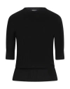 Peserico Easy Woman Sweater Black Size 4 Merino Wool