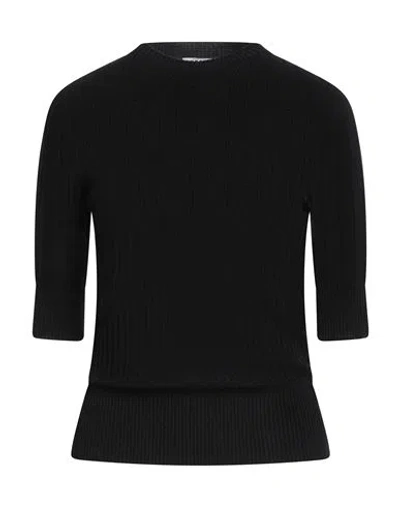 Peserico Easy Woman Sweater Black Size 4 Merino Wool In Black