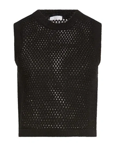Peserico Easy Woman Sweater Black Size 6 Linen, Cotton