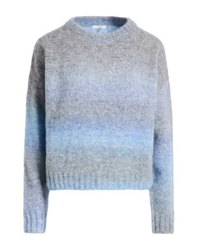 Peserico Easy Woman Sweater Blue Size 6 Alpaca Wool, Merino Wool, Polyamide
