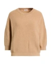 Peserico Easy Woman Sweater Camel Size 6 Wool, Cashmere, Polyester In Brown