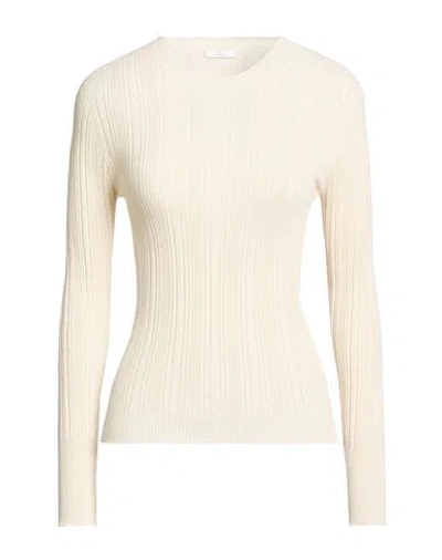 Peserico Easy Woman Sweater Cream Size 10 Cotton In Neutral
