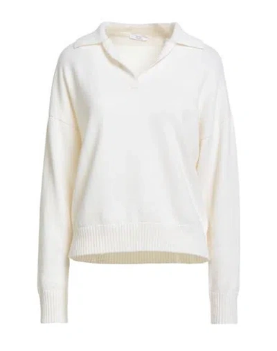 Peserico Easy Woman Sweater Cream Size 6 Wool, Cashmere In White