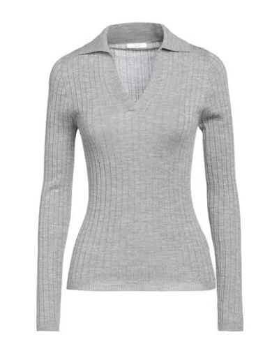 Peserico Easy Woman Sweater Grey Size 4 Virgin Wool In Gray