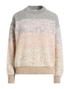 Peserico Easy Woman Sweater Grey Size 8 Alpaca Wool, Polyamide, Merino Wool In Neutral