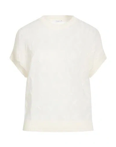 Peserico Easy Woman Sweater Ivory Size 6 Alpaca Wool, Polyamide, Virgin Wool In White