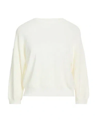 Peserico Easy Woman Sweater Ivory Size 6 Linen, Cotton In White