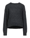 Peserico Easy Woman Sweater Lead Size 8 Polyester, Polyamide, Alpaca Wool, Metallic Fiber In Gray