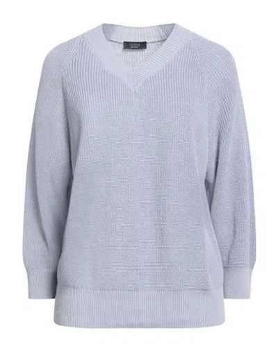 Peserico Easy Woman Sweater Light Blue Size 14 Linen, Cotton