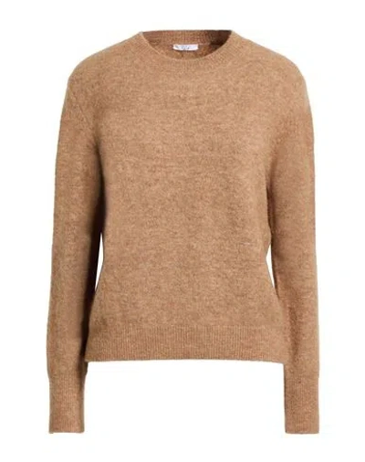 Peserico Easy Woman Sweater Light Brown Size 8 Alpaca Wool, Polyamide, Wool, Elastane