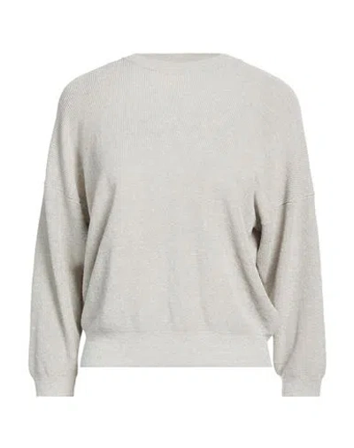 Peserico Easy Woman Sweater Light Grey Size 6 Linen, Cotton In Gray