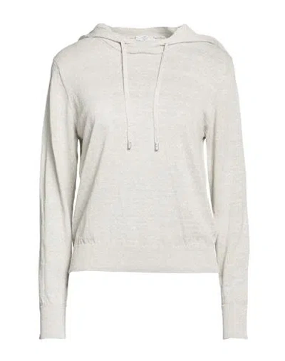 Peserico Easy Woman Sweater Light Grey Size 6 Linen, Cotton, Viscose In White