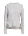 Peserico Easy Woman Sweater Light Grey Size 6 Wool, Cashmere, Polyester In Grey