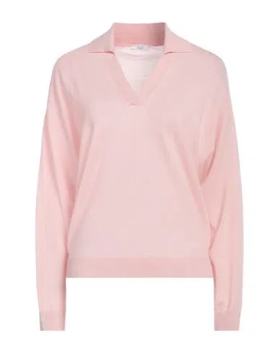 Peserico Easy Woman Sweater Light Pink Size 6 Virgin Wool, Viscose, Metallic Fiber